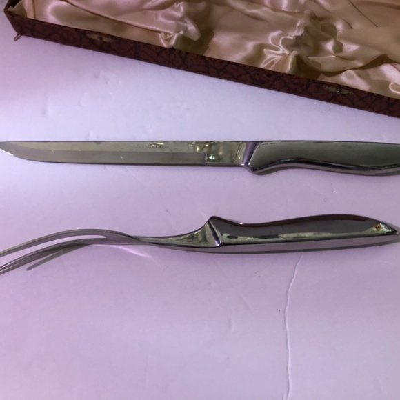 Vintage Stainless Knife and Fork Set in Box. - Picture 2 of 4